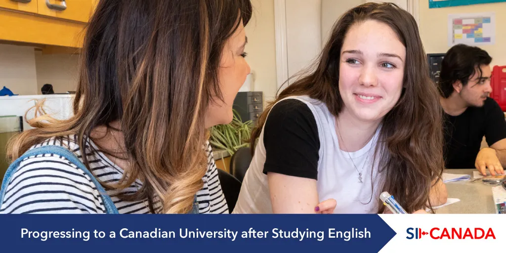 progressing to university after studying english in Canada